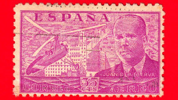 SPAGNA - Usato - 1946 - Juan De La Cierva - 35 - P. Aerea - Oblitérés