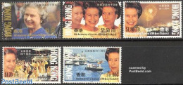 Hong Kong 1992 Ascession Anniversary 5v, Mint NH, History - Transport - Kings & Queens (Royalty) - Ships And Boats - Nuevos