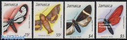 Jamaica 1990 Moth 4v, Mint NH, Nature - Butterflies - Insects - Jamaica (1962-...)
