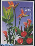 Antigua & Barbuda 1995 Flowers S/s, Mint NH, Nature - Flowers & Plants - Antigua And Barbuda (1981-...)