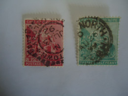 CAPE OF GOOD HOPE   UDED 2 STAMPS  WITH POSTMARK 1892--1899 - Kaap De Goede Hoop (1853-1904)