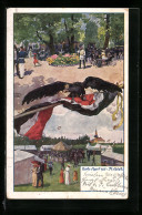 Künstler-AK Hamburg-Altona, Cafe, Garde-Appell 1906 Auf Dem Festplatz  - Altona
