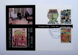 CL, FDC, Premier Jour, Sénégal, Dakar, 10-12-1979, Tableaux Du Peintre Hundertwasser, Frais Fr 1.75 E - Senegal (1960-...)