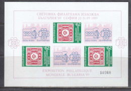 Bulgaria 1989 - International Stamp Exhibition OLYMPHILEX'88, Mi-Nr. Bl. 186, Imperforated, MNH** - Nuevos