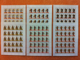 Full Sheets Of Vietnam Viet Nam MNH Perf Stamps 1987 : Costumes Of Tay Nguyen Inhabitants / Elephant (Ms518) - Vietnam