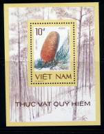 Vietnam Viet Nam MNH Perf Souvenir Sheet 1986 : Precious & Rare Flora (Ms510B) - Vietnam