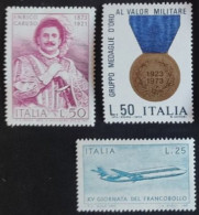 ITALIA 1973  CARUSO-MEDAGLIE D'ORO-GIORNATA FRANCOBOLLO - 1971-80: Mint/hinged