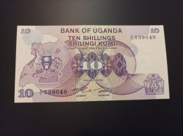 Billete Uganda, 10 Schillings, Serie A, Año 1982, UNC - Uganda