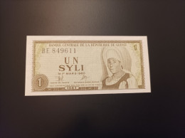 Billete Guinea, 1 Syli, Año 1960, UNC - Guinea