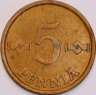 Finland - 5 Pennia 1963, KM# 45 (#3904) - Finnland