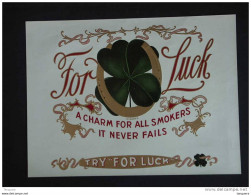 Etiquette De Boîte à Cigares Sigarenkist Etiket Sigaren Kist Trefle FOR LUCK 16 X 21,5 Cm - Etiketten