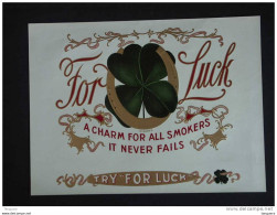 Etiquette De Boîte à Cigares Sigarenkist Etiket Sigaren Kist Trefle FOR LUCK 16 X 21,5 Cm - Etichette