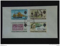 Tristan Da Cunha 1971 FDC Anniversaire Expédition Shackleton-Rowett Bateaux Boten Scouts Yv 153-156 - Otros & Sin Clasificación