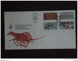 SWA Sud-Ouest Africain South West Africa 1983 FDC Industrie Du Langouste Kreeftindustrie Pêche Bataux Schepen Yv 502-505 - Crostacei