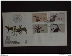 SWA Sud-Ouest Africain South West Africa 1980 FDC Animaux Sauvage Dieren Antilope Lycaon Pictus  Yv 429-432 - Südwestafrika (1923-1990)