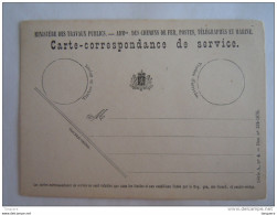 Belgique Carte-correspondance De Service Ministère Des Travaux Publics Admon Des Chemins De Fer Postes Télégraphes Marin - Covers & Documents