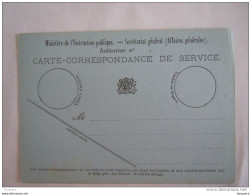 Belgique Carte-correspondance De Service - Ministère De L'instruction Publique - Secrétariat Général (Affaires Générales - Cartas & Documentos