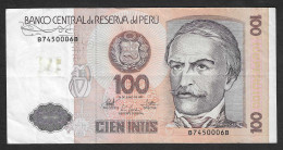 Perù - Banconota Circolata Da 100 Intis P-133a - 1987 #19 - Peru