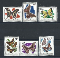 Rwanda N°138/43** (MNH) 1966 - Insectes "Papillons" - Nuovi