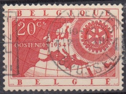 ROTARY INTERNATIONAL OOSTENDE 1954 CACHET BRUXELLES BRUSSEL - Gebruikt