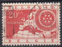 ROTARY INTERNATIONAL OOSTENDE 1954 CACHET LIEGE - Gebruikt