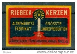 Werbemarke Cinderella Poster Stamp Riebeck Kerzen Fabrik Halle A. S.  #587 - Erinnophilie