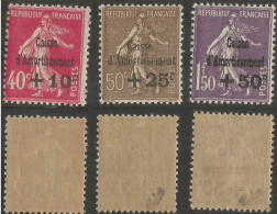 FRANCE - CAISSE D'AMORTISSEMENT - Yv. # 266 TO Yv. #268 - Yv # 266 (MNH **) - Yv #267 AND #268 (MH *) CALVES - 1930  - 1927-31 Sinking Fund