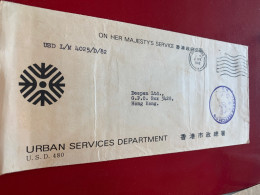 HK On Her Majesty’s Service  Urban Service Official Used Card Don’t Invite Crime - Lock Up Post Free - Cartas & Documentos