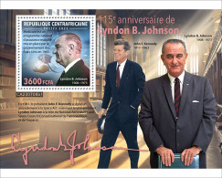 Central Africa 2023 115 Years Since The Birth Of Lyndon B.Johnson. John F. Kennedy. (708b1) OFFICIAL ISSUE - Kennedy (John F.)