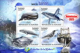 Burundi 2023 Save The Whales. (211) OFFICIAL ISSUE - Ballenas