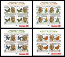 Burundi 2023 65th Memorial Anniversary Of Mahatma Gandhi. Butterflies. (214) OFFICIAL ISSUE - Papillons