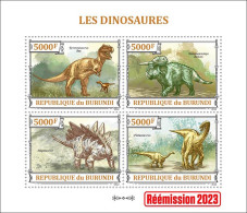 Burundi 2023 Dinosaurs. (217) OFFICIAL ISSUE - Vor- U. Frühgeschichte