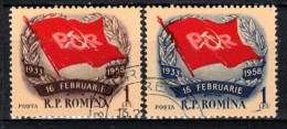 Roumanie 1958 Mi 1697-8 (Yv 1561-2), Obliteré - Gebraucht