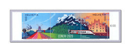 Switzerland 2020 Ceneri Base Tunnel Mountains Milan Cathedral Milan Cathedral Train MNH ** - Ungebraucht