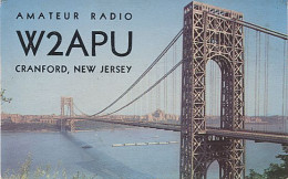 X120961 CARTE QSL RADIO AMATEUR W2APU USA U. S. A . UNITED STATES OF AMERICA CRANFORD NEW JERSEY EN 1953 - Radio Amatoriale