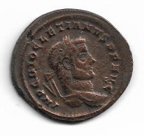 EMPIRE ROMAIN - FOLLIS DE DIOCLETIEN AU GENIE DU PEUPLE ROMAIN - The Tetrarchy (284 AD Tot 307 AD)