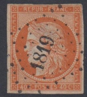 Cérès  N° 5 Oblitéré P.C. 1819  - Cote : 500 € ( 1 Clair Au Centre ) - 1849-1850 Ceres