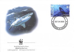 FDC WWF - St Vincent Et Les Grenadines (Mi 6283) - Le Grand Requin Blanc - FDC