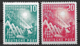 Bund 1949: Mi. 111- 112 ** Eröffnung Bundestag (105.-) - Neufs