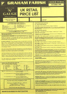 Catalogue GRAHAM FARISH 1999 N GAUGE ONLY PRICE LIST GBP UK - Englisch