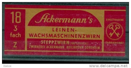 Werbemarke Cinderella Poster Stamp Ackermann S Zwirn #609 - Erinnophilie