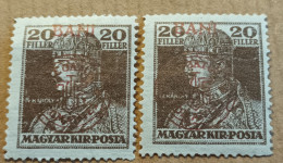 Magyar Kir Posta / Surcharge Regatul Romaniei (4 Timbres Neufs) - Nuevos