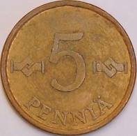 Finland - 5 Pennia 1970, KM# 45 (#3907) - Finland