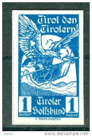 Werbemarke Cinderella Poster Stamp Tirol Den Tirolern Propaganda  #613 - Erinnophilie