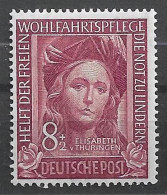 Bund 1949: Mi. 117 ** Elisabeth V. Thüringen (16.-) - Neufs