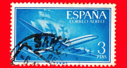 SPAGNA - Usato - 1955 - Aereo Superconstellation E Nave Santa Maria - 3 - Oblitérés