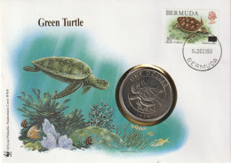 Bermuda 1986, Numis Brief, WWF, Turtles - Bermudas
