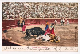 CPA " Corrida - Caida Del Picador " Oblitérée En 1905 à CHIHUAHUA (2729)_CP646 - México