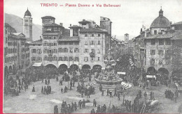 TRENTO - PIAZZA DUOMO - ANIMATA - FORMATO PICCOLO - ED. ORIGINALE MARSONER LUIGI TRENTO - NUOVA - Trento