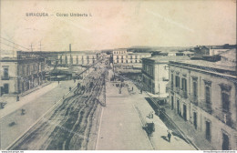 T109 Cartolina Siracusa Citta' Corso Umberto I 1910 - Siracusa